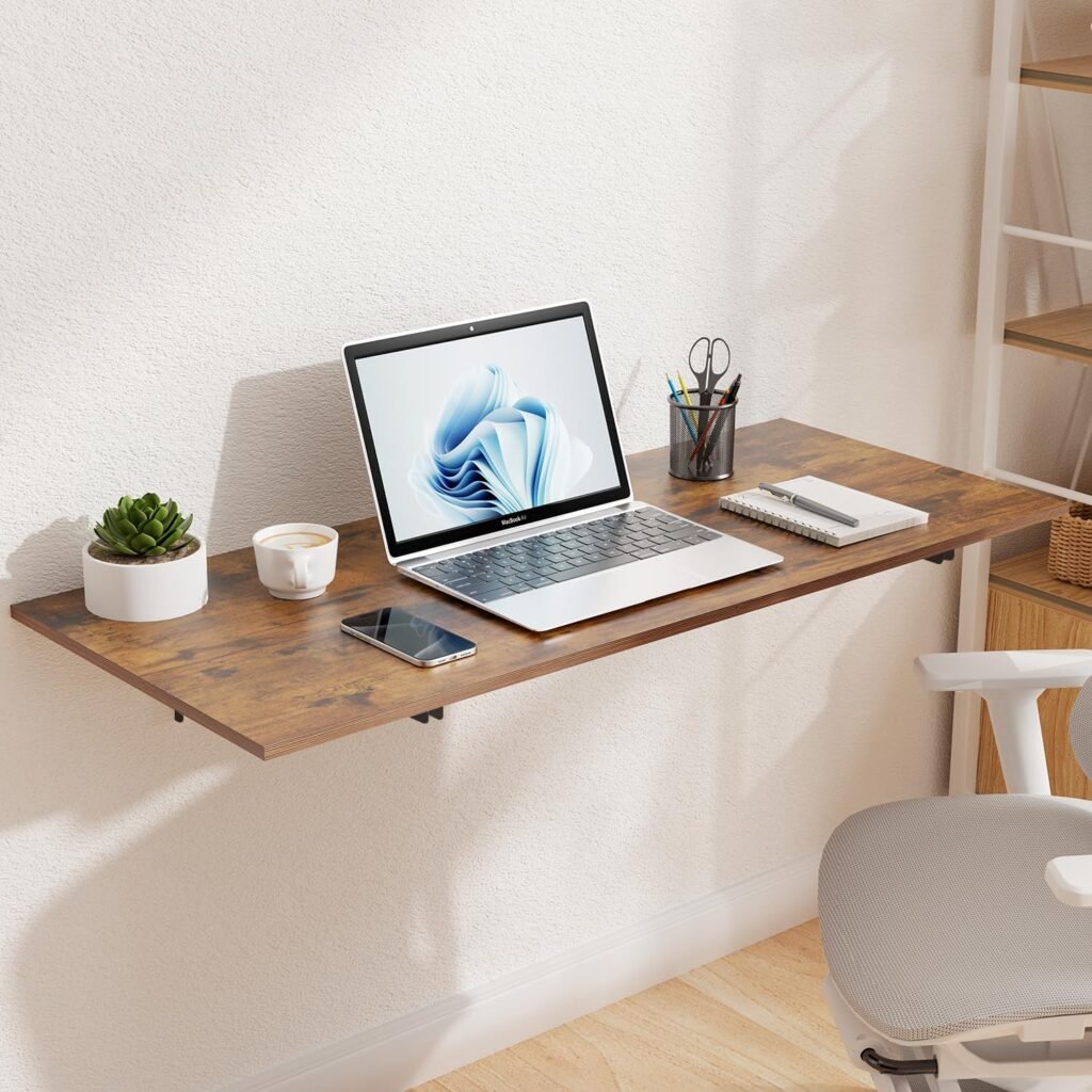 Wall-Mounted Fold-Down Desk